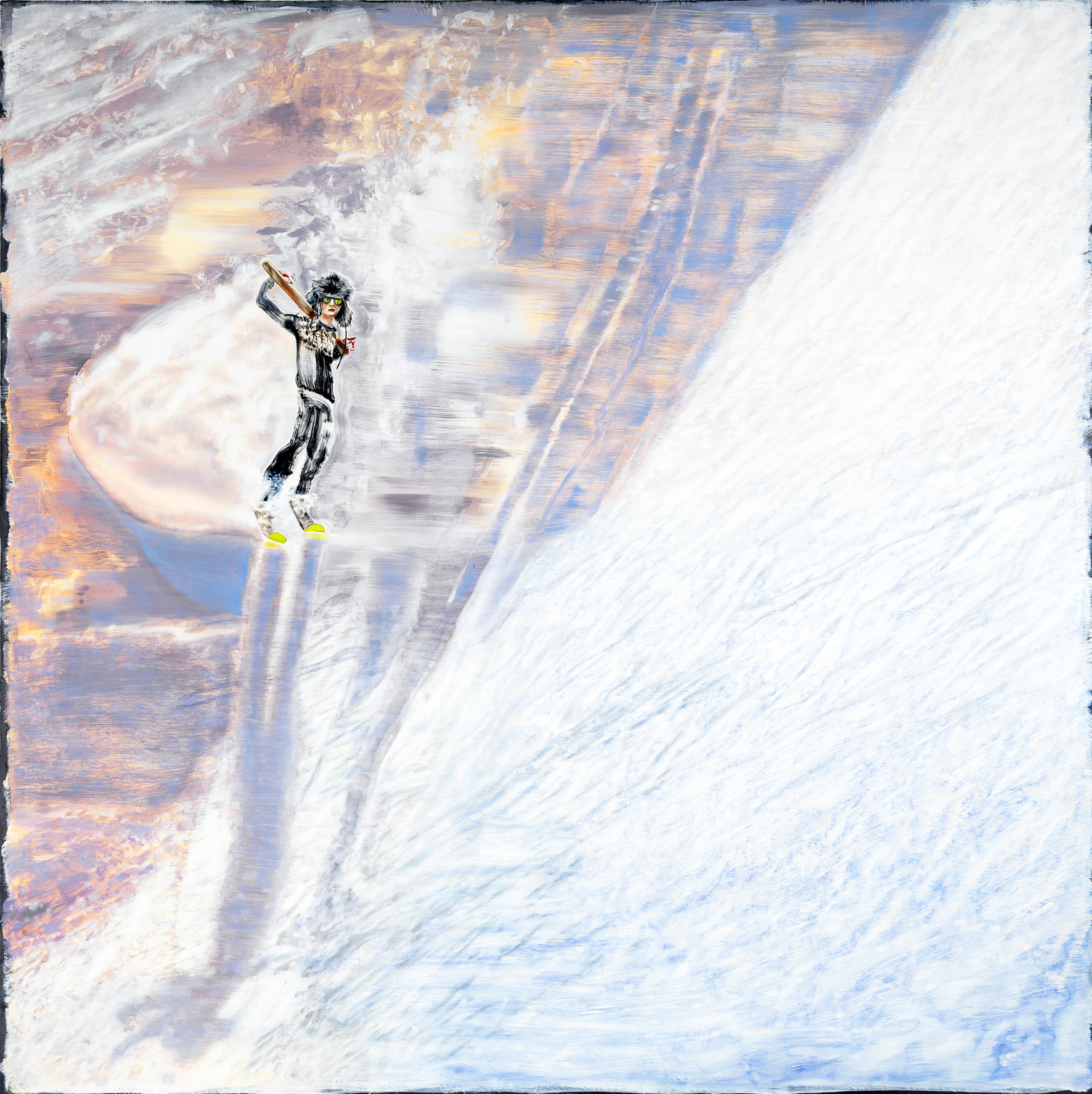 he wrote the lyrics while skiing