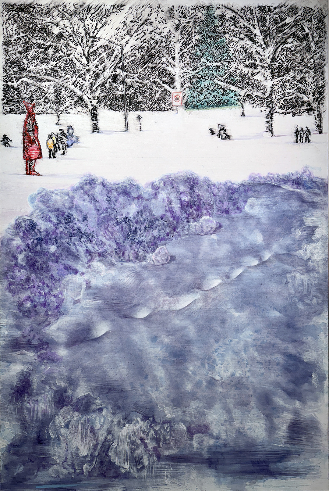 snow in Central Park with Josh